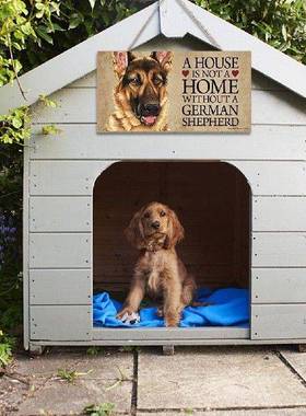 Retro Wood Dog Plaques Recular Wooden Pet Tag