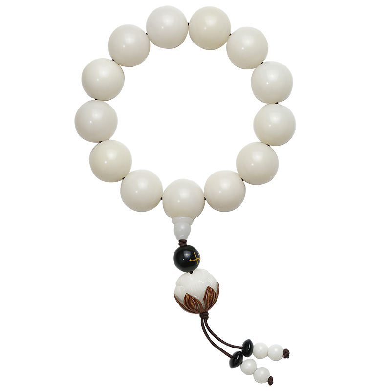 菩提子手串白玉菩提根手持佛珠配饰男女精品文玩12生肖转运珠念珠