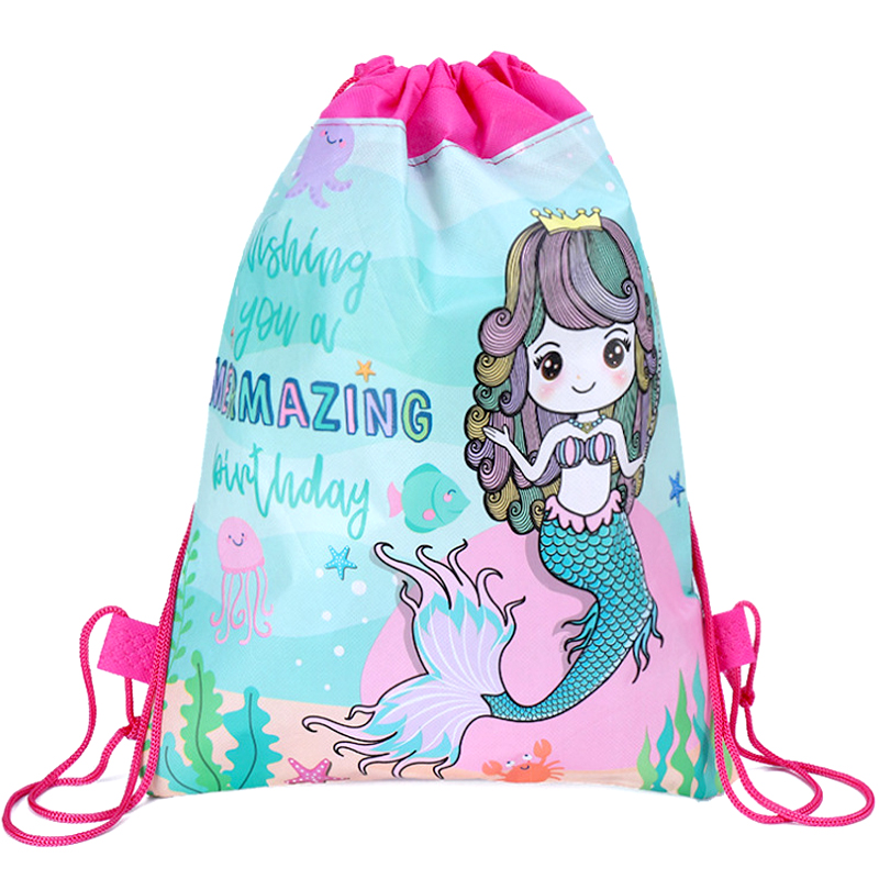 12pcs/lot Mermaid Theme Baby Shower Decorate Mochila Backpac