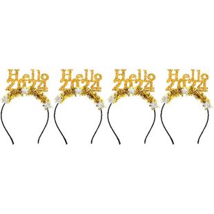Year Party Hair PCS Decor Line New Metallic Headwear
