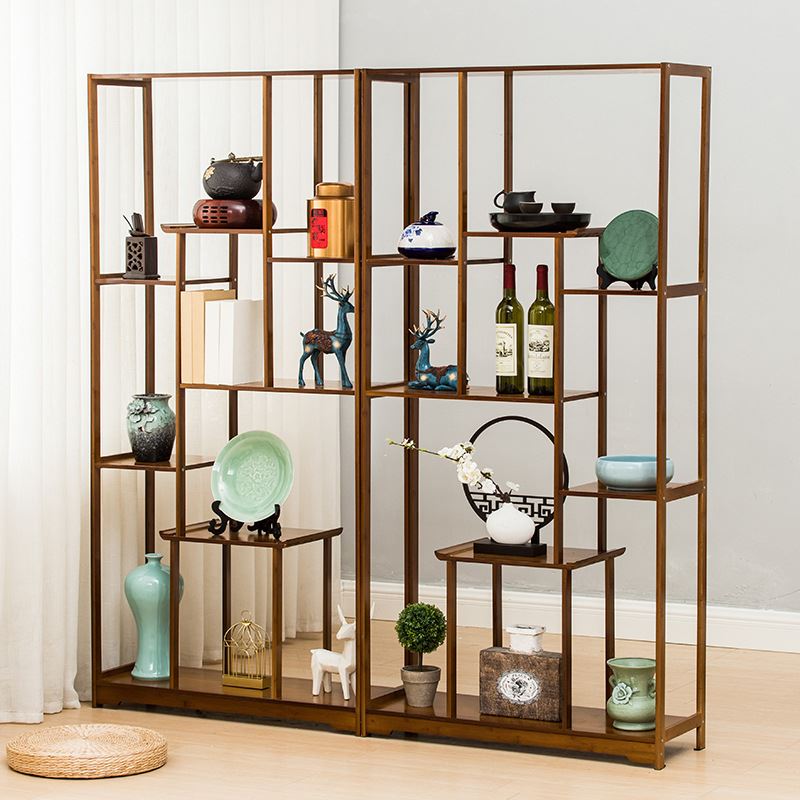 简约博古架客厅摆件展示柜中式古董架茶多功能室茶叶架办公室隔断