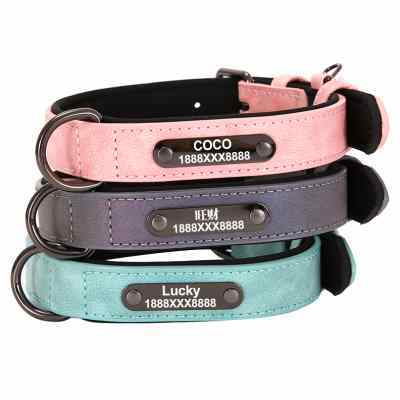 反光狗狗项圈刻字小型犬中大型狗牌定制防走丢小猫咪脖圈宠物颈圈