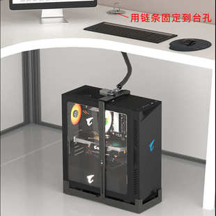 办公室台式电脑锁主机箱网吧防盗保密柜学校宿舍宾馆托架酒店民宿