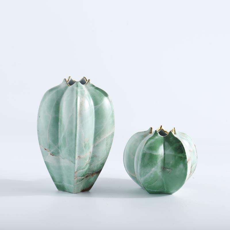 现代简约家居饰品样板房入口桌饰杨桃小花瓶干花插花软装