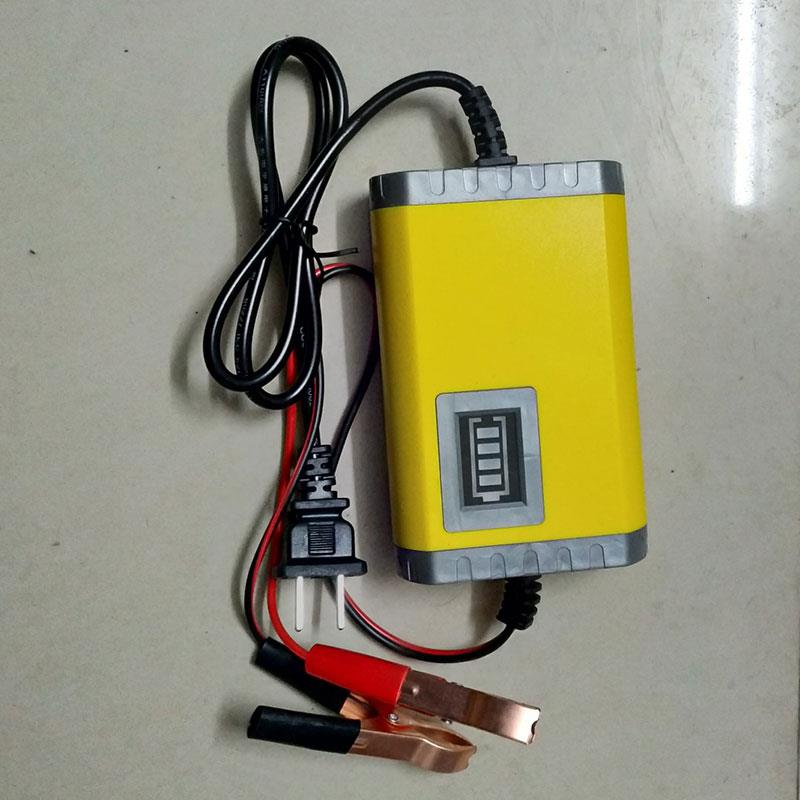12V2A摩托车电瓶充电器铅酸蓄电池智能修复通用优信DC12伏踏板车