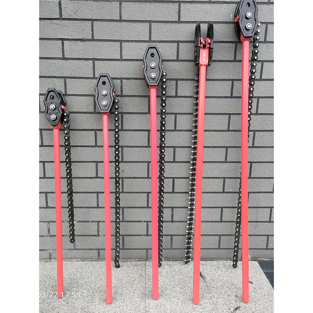 B型链条管子钳消防管链钳扳手重型加长水管管道大力钳900-1500MM