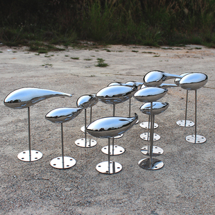 精选不锈钢小鱼售楼处摆件户外园林水池水景金属雕塑工艺品背景墙