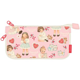 afrocat 韩国可爱笔袋卡通洋娃娃防水拉链立体大容量学生文具包袋