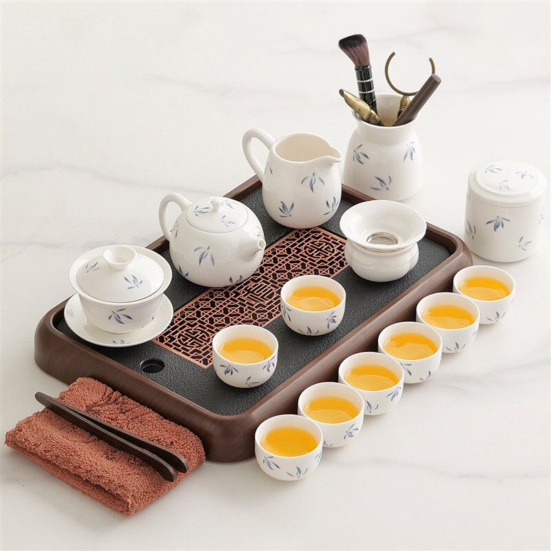 精选2026新款羊脂玉瓷功夫茶具套装家用白瓷泡茶壶茶杯高档整套乔