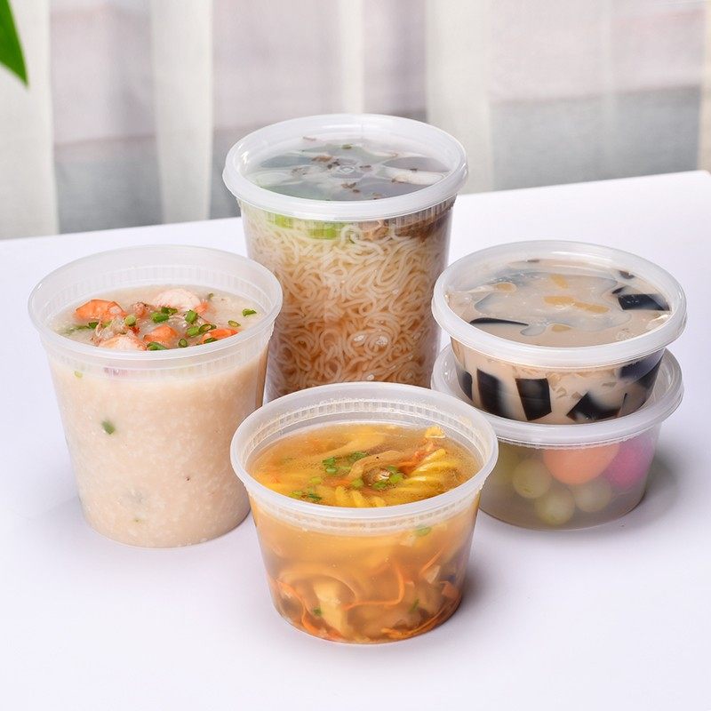 精选高档加厚圆形1000ML一次性餐盒外卖打包便当盒桶形汤碗圆盒带,餐饮具,一次性餐盒,淘宝优惠券,粉丝福利购,淘宝优惠卷