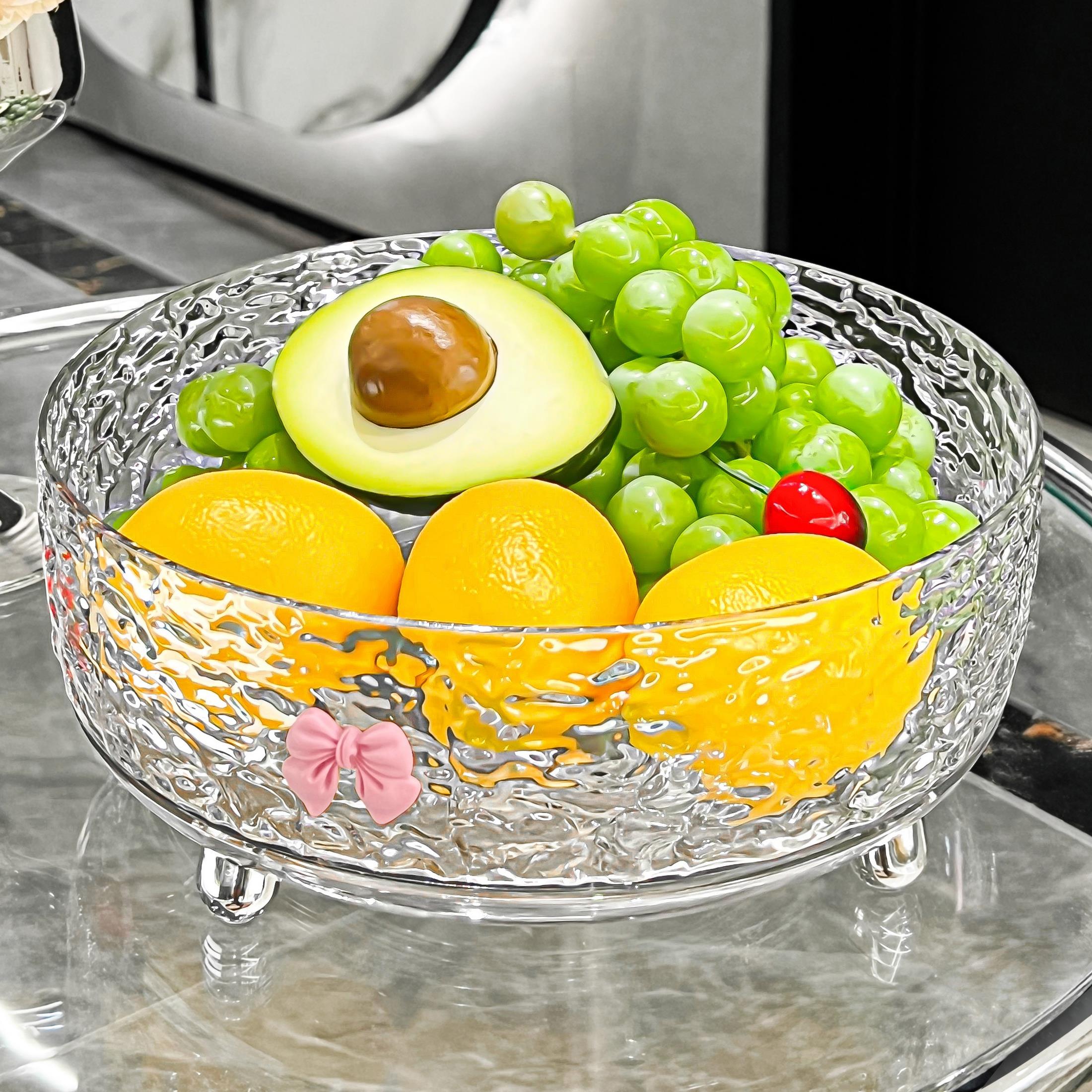 客厅茶几家用水果盘轻奢高档干果糖果零食盒精致摆放托盘水晶果篮