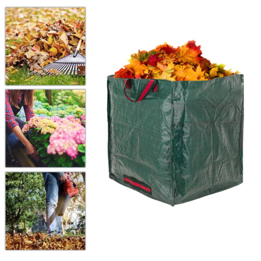 跨境园艺落叶袋庭院落叶垃圾折叠袋修枝袋方形编织垃圾收集袋