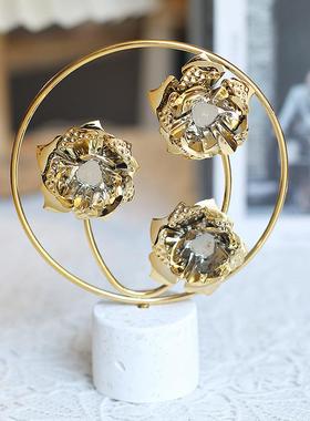 跨境银杏叶铁艺装饰品摆件家居客厅书房客厅摆件创意金属工艺