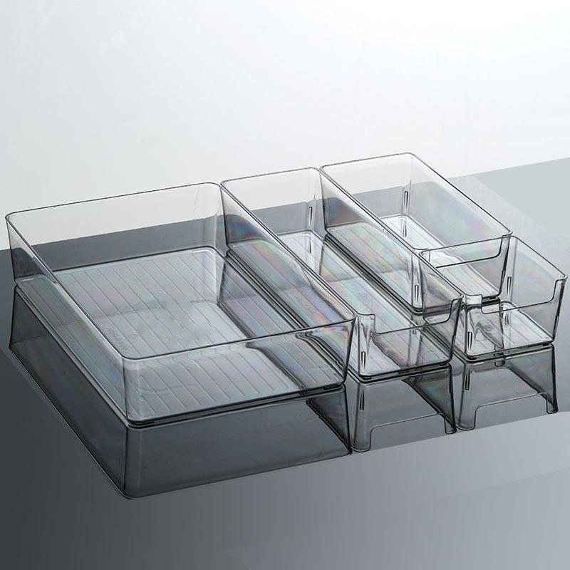 厨房筷子收纳盒筒篓勺刀叉餐具抽屉分隔透明亚克力窄长条置物架