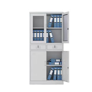 钢制文件柜皮带锁料柜档案柜财务柜凭bandao20证柜抽资屉储物铁防