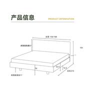 简悬浮床北实床约1.5米单人床头樱桃木日式 原木1.8米卧室双欧人悬