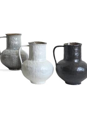 日式侘宿寂风陶瓷花景德镇瓶陶艺空间花摆器件复古装TYL饰陶罐民