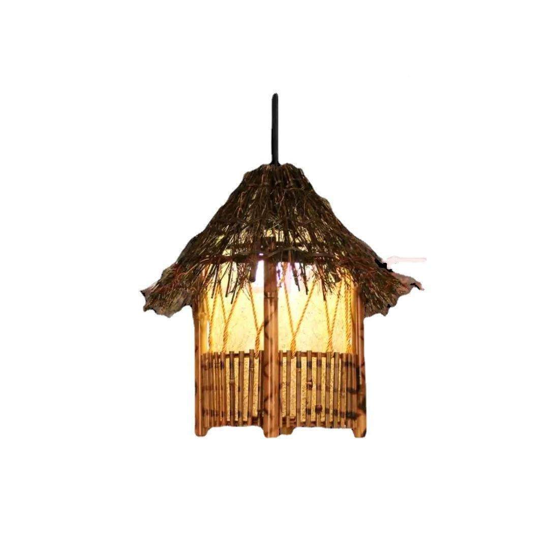 新中式酒竹艺吊灯意竹艺餐创火锅店民宿古藤阁灯厅书房客厅竹编灯,家装灯饰光源,智能吊灯,淘宝优惠券,粉丝福利购,淘宝优惠卷