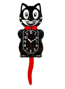 典迷人的经猫挂钟尾巴可音摇摆时钟艺钟术装饰钟墙装A833-706饰静