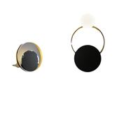 轻壁灯北风格 奢卧室道床头灯黑色382圆形极欧简后现代高档客厅过