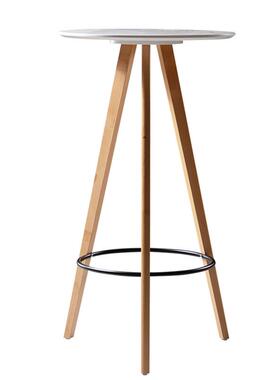 创意实木吧圆台桌28101白色用北欧咖啡厅休闲吧桌子奶家茶店脚高