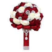 货源欧美婚礼玫瑰花束新娘影水钻捧手7花结婚W573庆用品摄道具W53