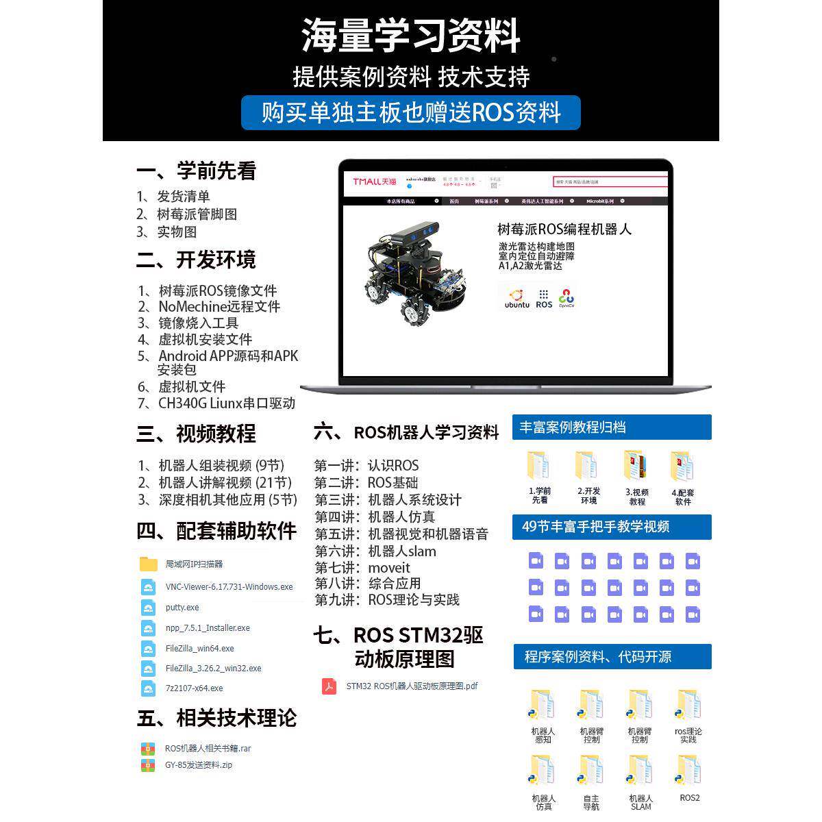 gsxr开os机器人b发板ros4小车2g48g编程g麦克纳姆轮ai