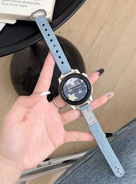 适用高驰COROSPACE3表带新款双钉智能手表apex2牛仔2pro皮质腕带