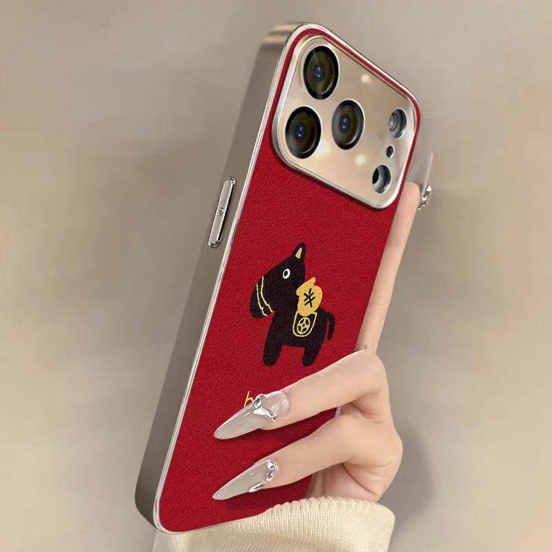 马上有钱适用苹果16promax电镀羊皮手机壳iPhone15/14pro全包X/XR,个性定制/设计服务/DIY,手机壳/保护套定制,淘宝优惠券,粉丝福利购,淘宝优惠卷