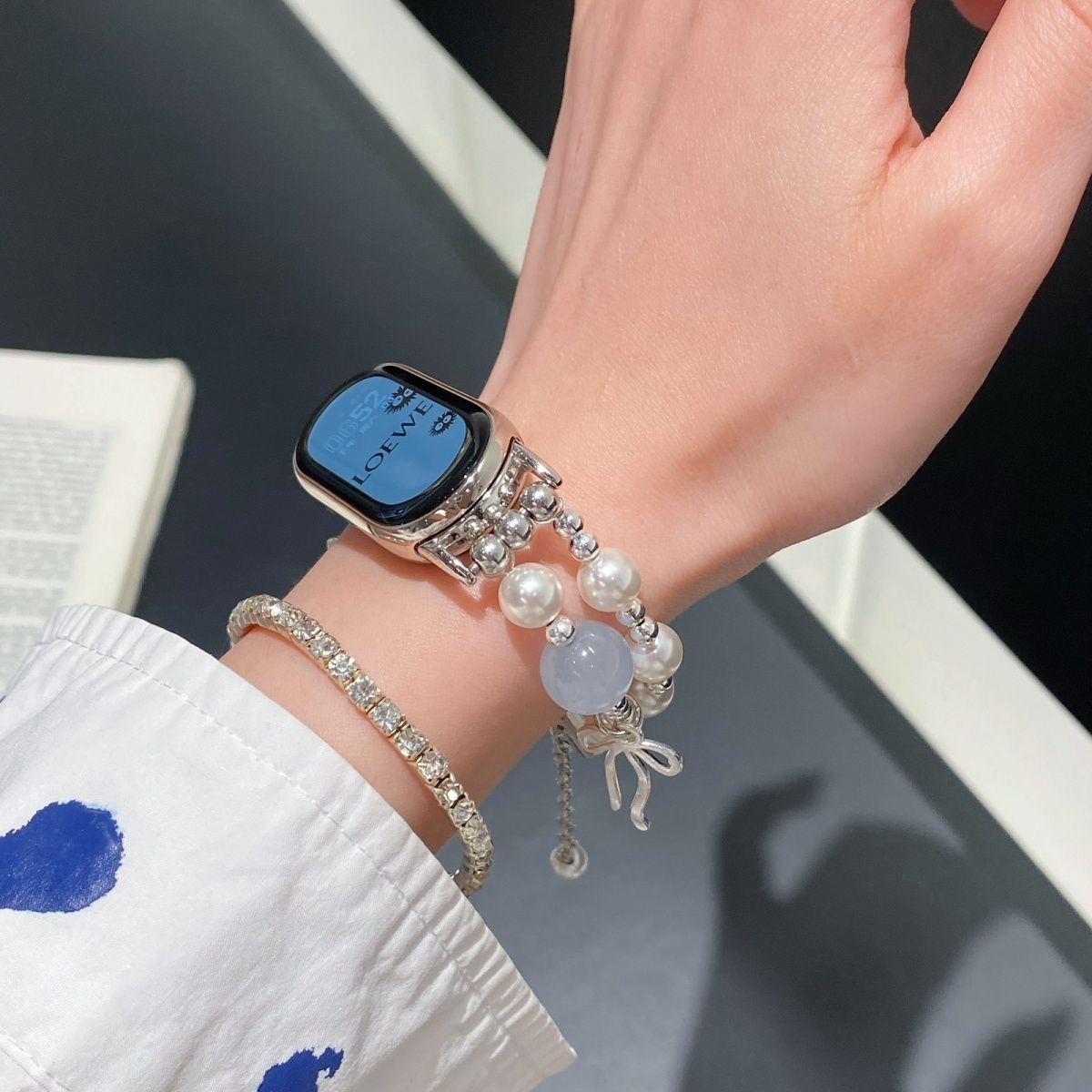 适用华为GT5/4表带仙女结/gt3/gt2pro珍珠WATCH5/4/3Pro香风表带