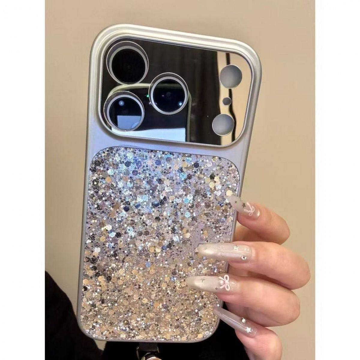 小众ins电镀满屏闪粉亮片大视窗适用iPhone17promax苹果16p手机壳,个性定制/设计服务/DIY,手机壳/保护套定制,淘宝优惠券,粉丝福利购,淘宝优惠卷