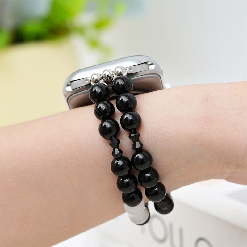 小红书黑曜石表带适用小米8/9/10/NFC/8Pro9pro华为苹果手环