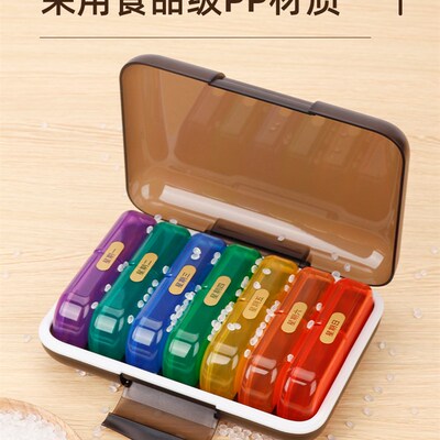 药盒一周七天便携早晚q药品分装盒一日三餐吃药提醒盒大容量分药