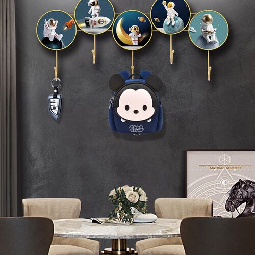 铁艺壁挂式卡通晶瓷画装饰挂钩挂衣架G入户玄关钥匙收纳免打孔衣