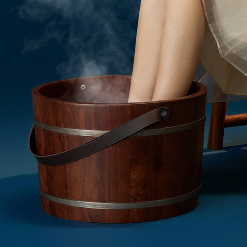 泡脚桶木桶实木洗脚盆家用按摩橡木足浴桶过小腿S木质高深桶泡脚