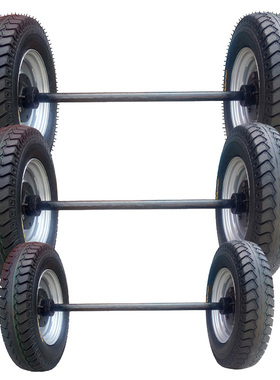 20寸牵引轮胎 40n0成套橡胶充气轮旧面包车轮改造拖车轮工地平板