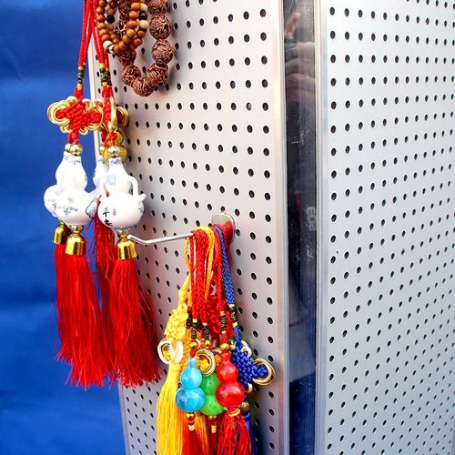 铝塑板台式落地带柜洞p洞板饰品五金工具收纳旋转展示置物挂板货