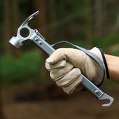 户外不锈钢头锤i露营帐篷地钉锤子榔工兵野外求生装 备头多功能工