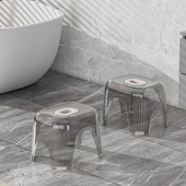 小凳子卫生间洗浴凳浴室防滑x家用加厚透明板凳客厅儿童小板凳矮