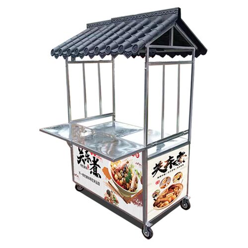 折叠小吃车 移动多功能夜市冰粉手推卤菜熟良凉R皮烤鸭摆摊 早餐
