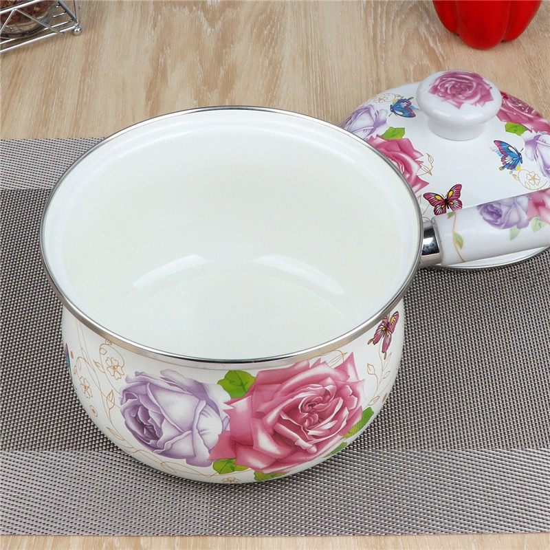 特厚搪瓷奶锅陶瓷手柄小锅宝宝辅食锅煮面锅汤锅电W磁炉通熬粥锅,厨房/烹饪用具,奶锅,淘宝优惠券,粉丝福利购,淘宝优惠卷