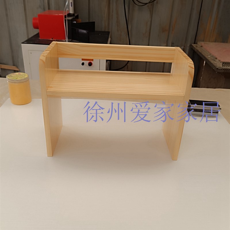 实木桌面置物架收纳架化妆品梳妆台木质杂物桌上T整理厨房加高多