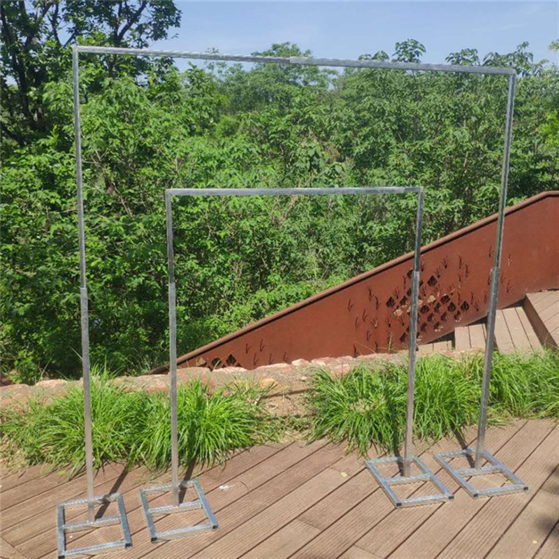 婚庆道具背景架不锈钢镀锌管伸缩杆场景现场装饰U布置纱幔架婚礼