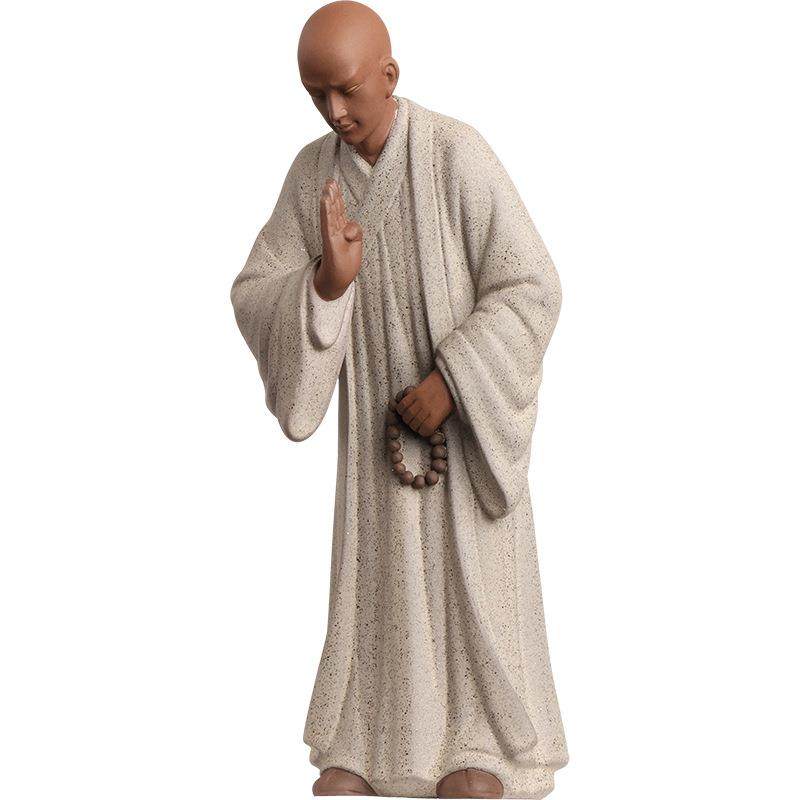 中式紫砂小和尚摆件禅意家居客厅装饰品创意陶瓷人物书房茶桌摆设,橡塑材料及制品,工业陶瓷,淘宝优惠券,粉丝福利购,淘宝优惠卷