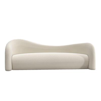 北欧布艺沙发网红客厅休闲双人沙发椅设计师酒店休息区弧形小沙发