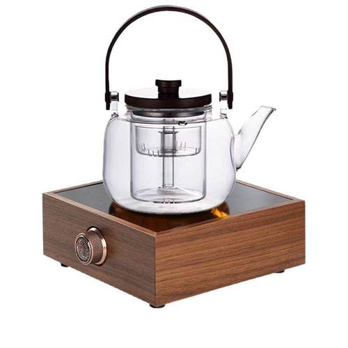 110V欧规英规实木胡桃木电陶炉煮茶炉电茶炉智能煮茶炉电热茶具