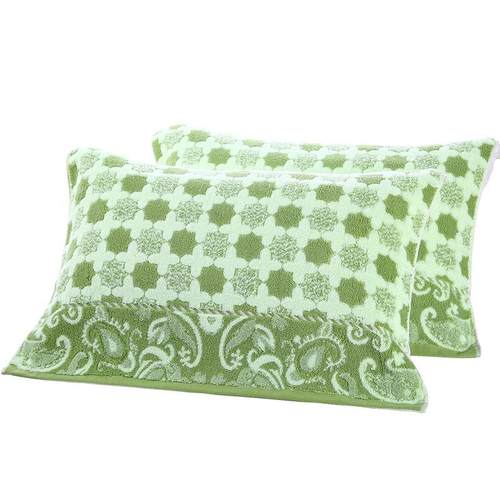 枕巾纯棉一对装全棉加厚吸汗透气枕巾单人结婚庆情侣成人枕头巾