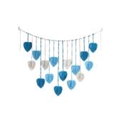 波西米亚装 饰手工编织树叶挂毯儿童房背景流苏壁挂夹照片卧室墙饰