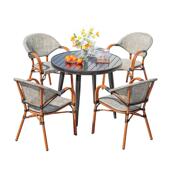 户外网布桌椅防水民宿庭院露台花园别墅休闲网布室外露天桌椅组合