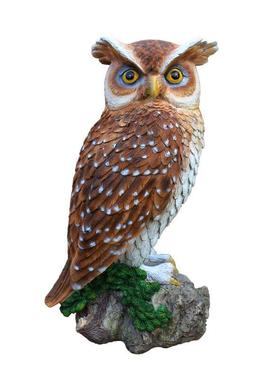 货源花园装饰仿真猫头鹰摆件树脂动物模型小院子造景园艺布置